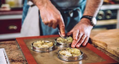 Saint Jacques et smashed potatoes au beurre d’algues